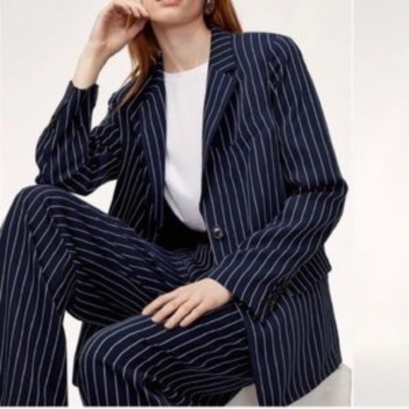 Aritzia Babaton Pin Stripe Oversized Blazer - Picture 1 of 6